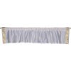 White Gold - Rod Pocket Top It Off handmade Sari Valance 60W X 15L - Pair