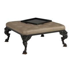 Russian Empire Upholstered Cocktail Table - Baker Furniture - Footstools And Ottomans