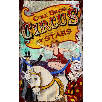 Vintage Circus Sign, Circus Rider, No_25x40"