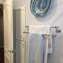 Recessed wall cabinet built by contractor