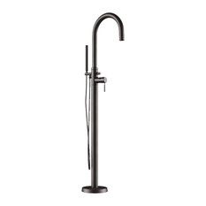 Modern Freestanding Faucet, Shower Wand, Oil Rubbed Bronze