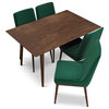 Rotor Modern Small Kitchen Solid Wood Walnut Table Dining Furniture Set