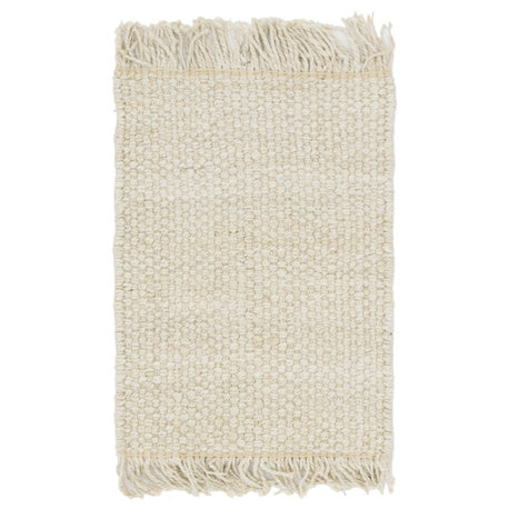 Unique Loom Ivory Chunky Jute Fringed 2' 0 x 3' 0 Area Rug