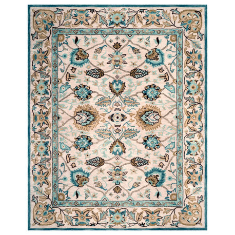 Safavieh Antiquity Collection AT812 Rug, Peacock/Blue, 8'x10'