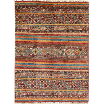 Oriental Rug Arijana Shaal 6'9"x5'0" Hand Knotted Carpet
