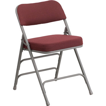 Hercules Series Premium Burgundy Fabric Metal Folding Chair