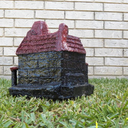 Paper mache Haunted house (Rear view) - Holiday Decorations