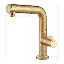 Ti-PVD Finish Solid Brass Bathroom Sink Faucet T0435 - Bathroom Sink Faucets