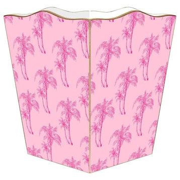 Pink Palms Wastepaper Basket