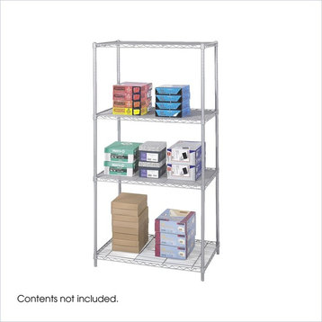 Safco 36"x24" Industrial Wire Shelving in Gray