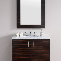 36 inch Ebony Finish Single Sink Bathroom Vanity Optional Countertop - Bathroom Vanities And Sink Consoles