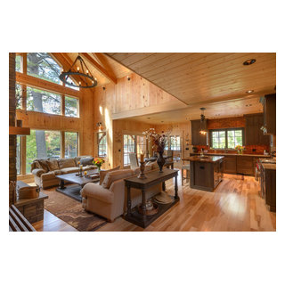 Timberframe Lake Escape - Rustic - Kitchen - Boston - by Old Hampshire ...