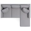 Apt2B La Brea Reversible Chaise Sofa, Cobalt Velvet