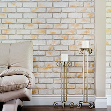 Exposed Brick Wall with Brick Veneer