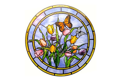 circular stained glass window