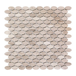 Marble Oval Grey - Mosaic Tile