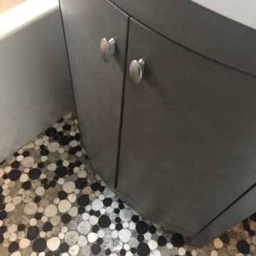 Bold Contemporary Showers, Bathrooms, and Powder Rooms