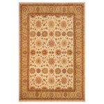 Bareens Designer Rugs - Boho Chic Ziegler Meghan Beige Green Hand-Knotted Wool Rug - 10'2'' x 13'9'' - Enhance the ambiance of your home with this magnificent Persian-influenced Turkish hand-knotted rug made by skilled artisans capable of creating the most exceptional vegetable dyes and hand-spun wool. This exquisite handmade rug is a one-of-a-kind Peshawar Kafkaz, otherwise identified as Chobi, Chobi Peshawar, Oushak, or Ziegler rug. These handmade rugs are crafted in Pakistan utilizing superior-quality wool imported from Australia, New Zealand, and Korea in two types of weaves: the Persian weave and the Mori weave. This rug is meticulously crafted by hand using the finest natural vegetable dyes extracted from local plants. The artisans use a blend of hand-spun local and fine merino wool, resulting in a rug with a compelling texture, higher lanolin content, and longer staple. The artisans occasionally incorporate natural or artificial silk into the pile to enhance specific motifs. The finished product is an awe-inspiring execution of flawless design and an understated palette that exudes elegance.
