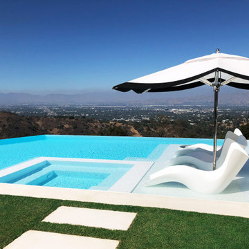 Modern Hillside Landscape Design with Infinity Pool | Mulholland Drive Los Angel