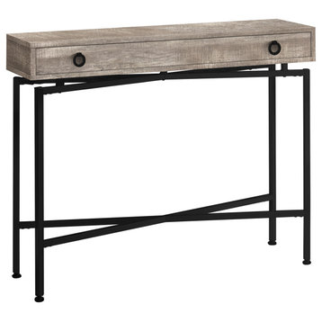 Monarch Reclaimed Wood Accent Table In Taupe And Black Finish I 3455