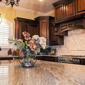 Custom Travertine Backsplash