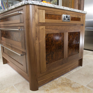 Burr Walnut Bespoke Kitchen