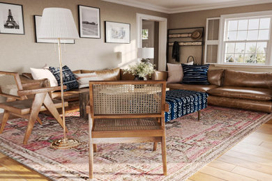 Example of a 1950s living room design in Boston
