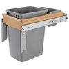 Wood Top Mount Pull Out Trash/Waste Container for Inset Cabinet Door