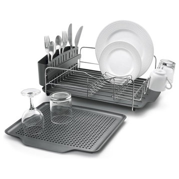 Polder Dish Rack With Mat 4-Piece Set