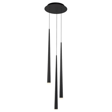 Modern Forms Cascade 3-Light 12" in Black