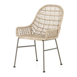 Four Hands Home - Bandera Dining Chair - Vintage White - Outdoor Lounge Chairs