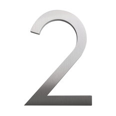 Modern silver house numbers Modern silver house numbers
