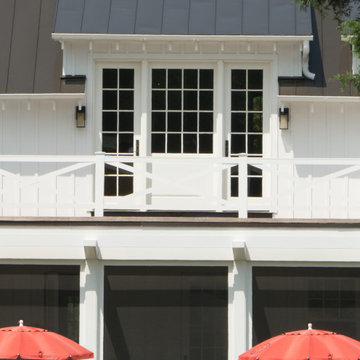 American Farmhouse with Board and Batten and Rustic Stone