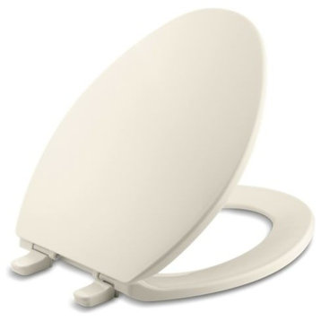 Kohler Brevia with Quick-Release Hinges Elongated Toilet Seat, Almond