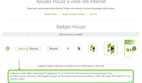 Le Badge Houzz : Exposez votre profil depuis votre site