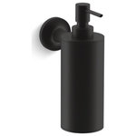 Kohler - Kohler Purist Wall-Mounted Soap/Lotion Dispenser, Matte Black - Purist accessories combine a sculptural form with the simple functionality of architectural style. This wall-mount soap dispenser features durable metal construction and provides a stylish, space-saving way to hold liquid soap, hand sanitizer, or hand lotion. Available in an array of colors to match any bathroom decor.