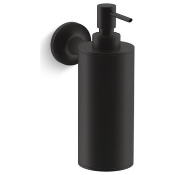 Kohler Purist Wall-Mounted Soap/Lotion Dispenser, Matte Black