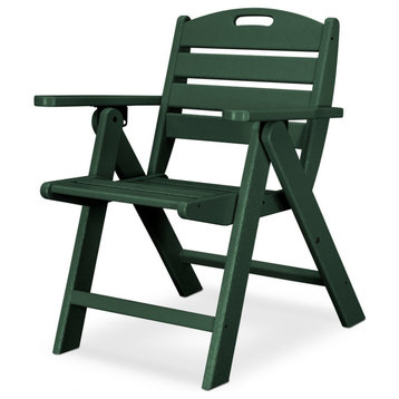 Polywood Nautical Lowback Chair, Green