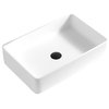 Karran White Acrylic 21" Rectangular Vessel Sink and Faucet Kit, Stainless Steel