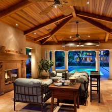 outside patio and also pillars