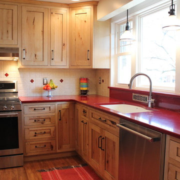 Rustic Knotty Maple Kitchen