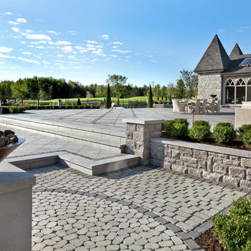 Traditional Style Wall, Pillars & Steps