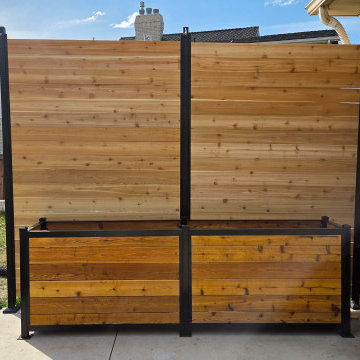 Custom Planter box with Two Matching Privacy Walls