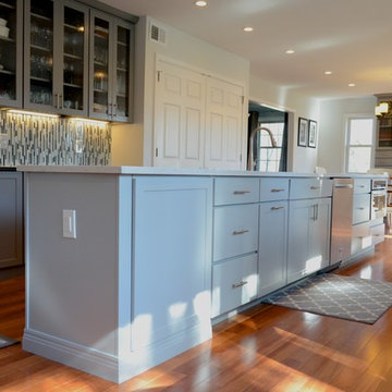 Two Tone Gray Kitchen in Oakton