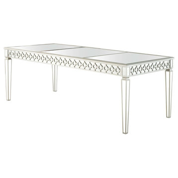 Sophie Silver Mirrored Dining Room Table