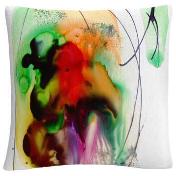Abstract Number 09 Streaks Splatter Paintmasters Fine Art Decorative Pillow