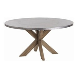 Halton Metal Clad/Wood Dining Table - Dining Tables