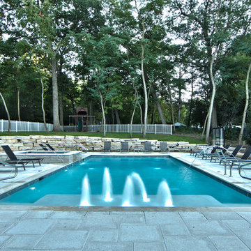 Fontana, WI Swimming Pool, Sunshelf, Raised Hot Tub