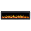 72 inch Black Recessed Electric Fireplace with Logs - INTU 72" | Ignis