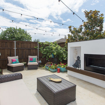 Traditional Backyard with Modern Touch